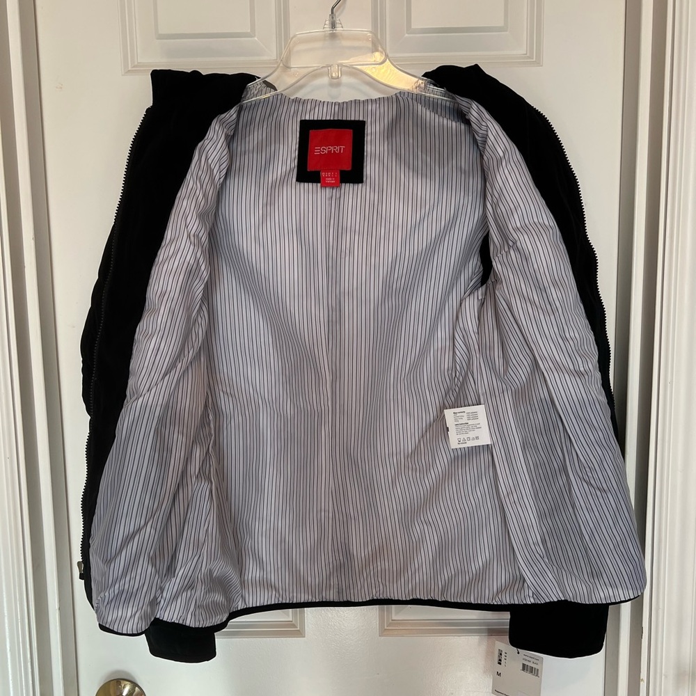 Esprit Black Quilted Hooded Jacket - Picture 5 of 6